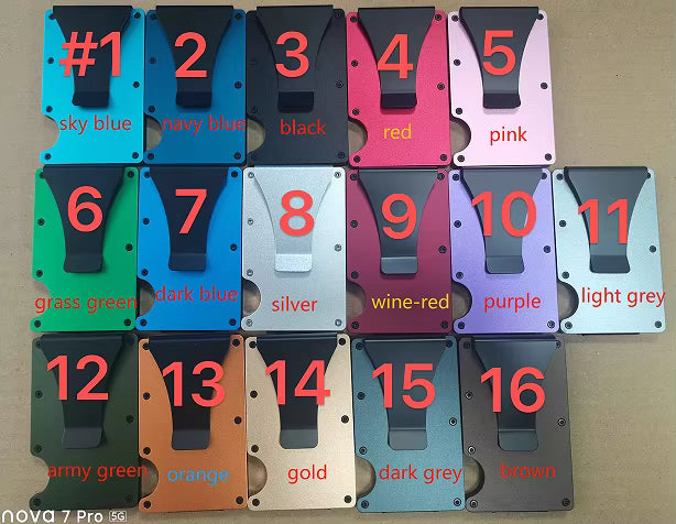 Metal RFID Wallet with Integrated Money Clip